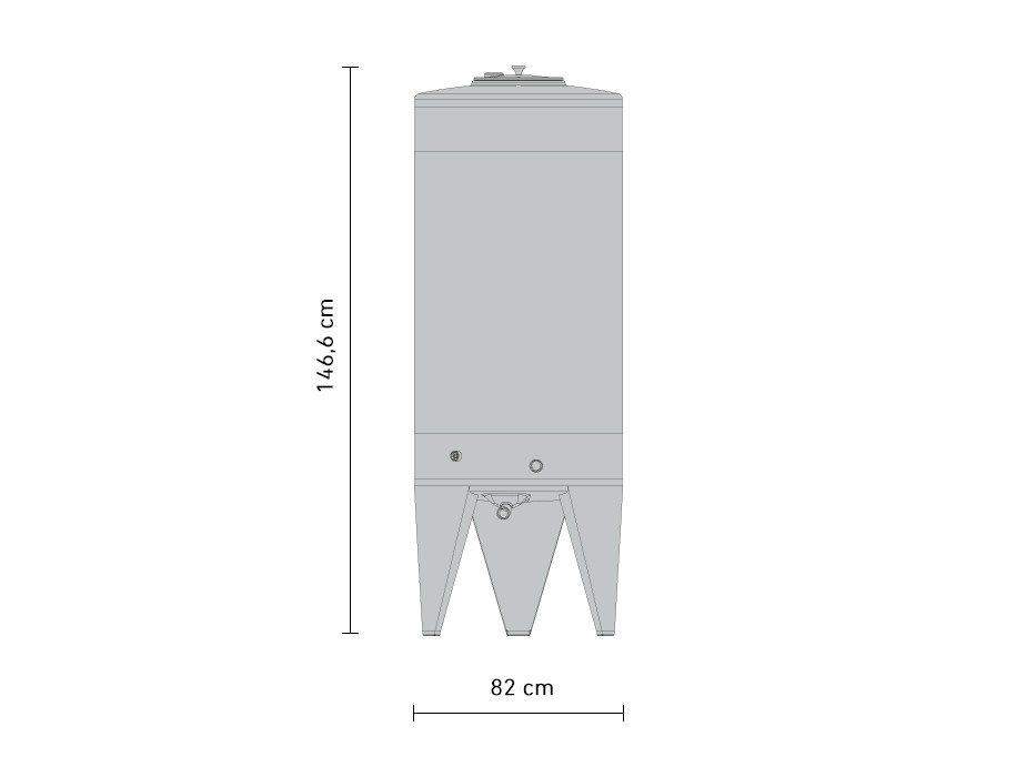 cylindricky-nerezovy-fermentacni-tank-netlakovy-525L-rozmery