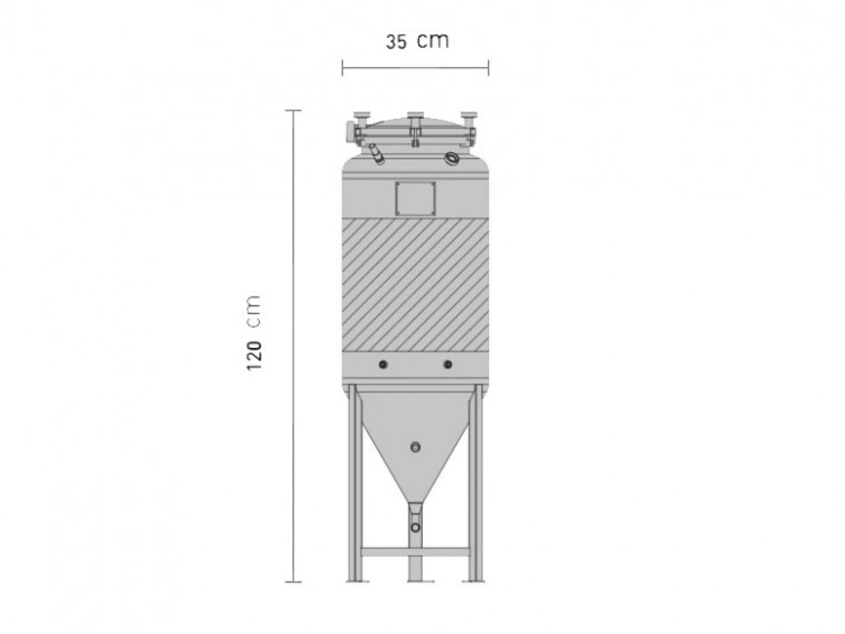 cylindricko-konicky-nerezovy-fermentacni-tank-tlakovy-60L-rozmery